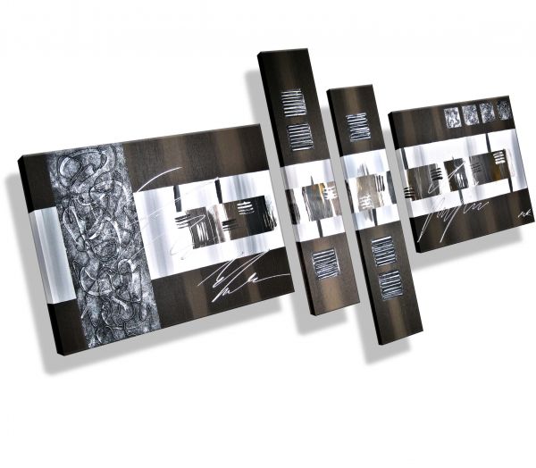 -Atelier-MK1-Art-mehrteilige-Wandbilder-Strukturpaste-Kunst-Acryl-Einrichtungsideen-Design-Wohnstil-Dekoration-Keilrahmen-Leinwand-Bild-Original-braun-weiß-grau-schwarz
